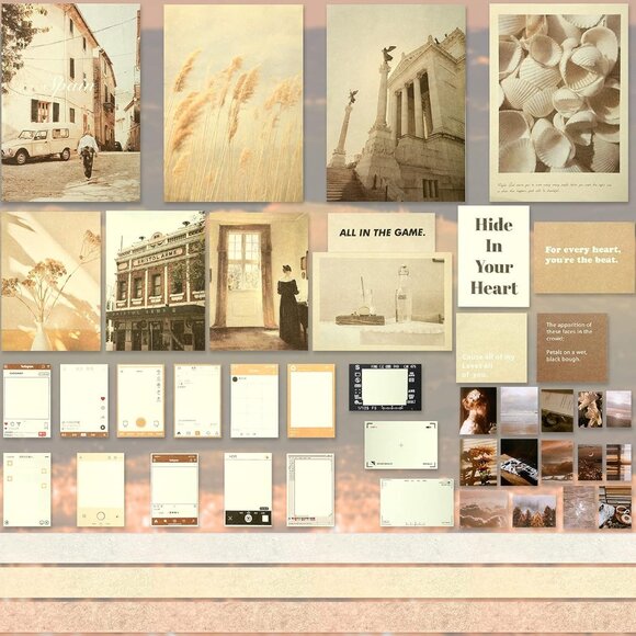 New 114-Piece Pack with Vintage Stickers & Washi Tape for Scrapbooking and Craft - Picture 5 of 9